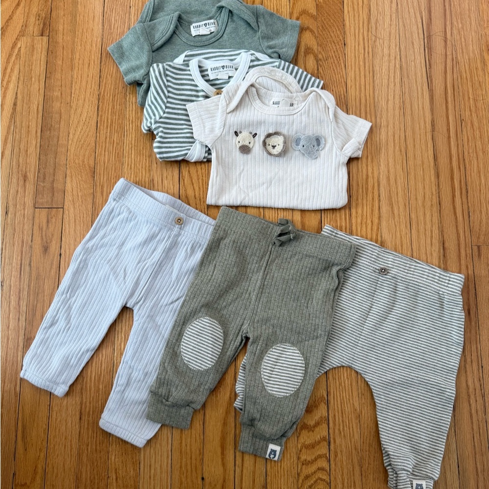 Charming Kids Animal Outfit Sets - Green, Gray, Cream